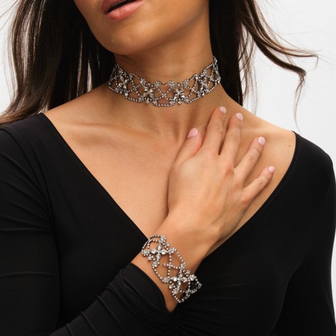 Jon Richard MOOD Hematite Crystal Lattice Choker