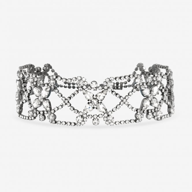 jon richard MOOD Hematite Crystal Lattice Choker