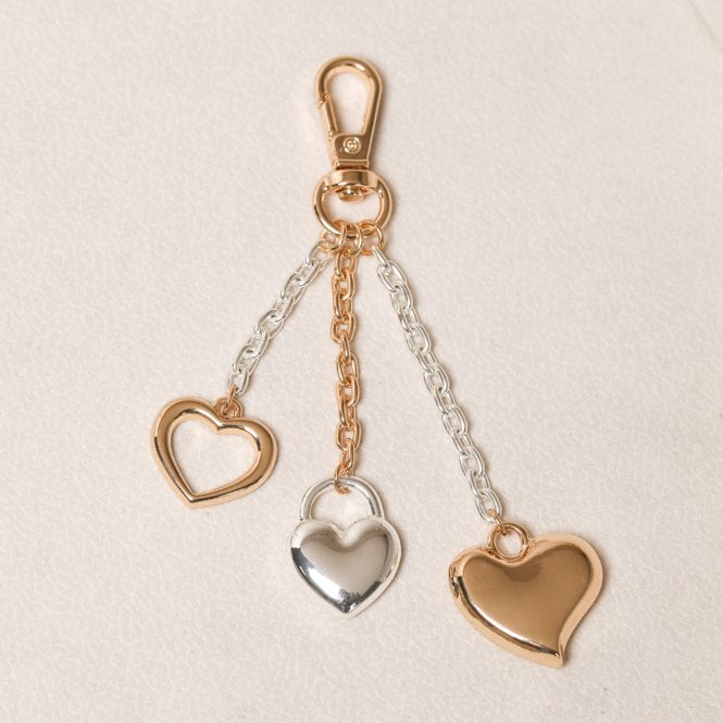 Jon Richard MOOD Two Tone Plated Heart Bag Charm