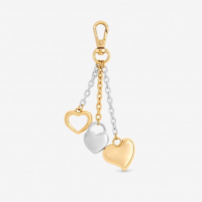 jon richard MOOD Two Tone Plated Heart Bag Charm