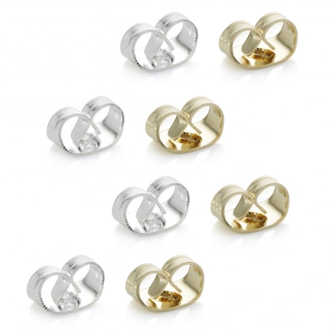 jon richard Jon Richard Multi Tone Butterfly Earring Backs - Pack of 4 Pairs