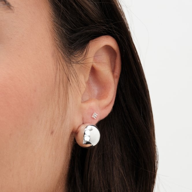 Jon Richard Jon Richard Polished Silver Orb Stud Earrings