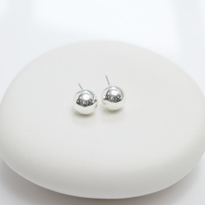 Jon Richard Jon Richard Polished Silver Orb Stud Earrings