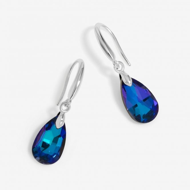 jon richard Jon Richard Radiance Collection Silver Plated Blue Fish Hook Drop Earrings