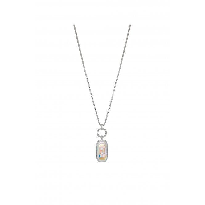 jon richard Jon Richard Radiance Collection Silver Plated Polish Link Aurora Borealis Pendant Necklace