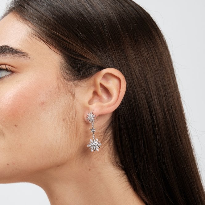 Jon Richard Jon Richard Rhodium Plated Celestial Earrings