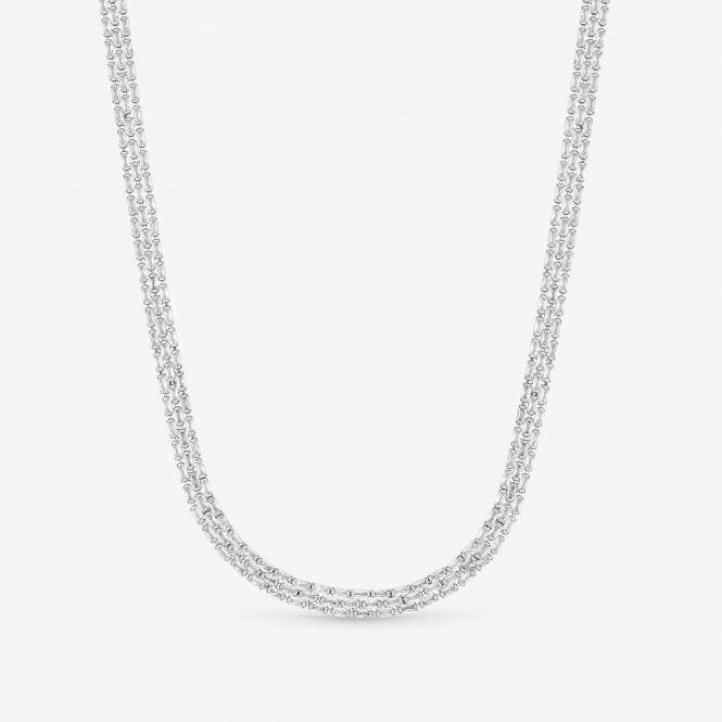 jon richard Jon Richard Rhodium Plated Cubic Zirconia Baguette Necklace