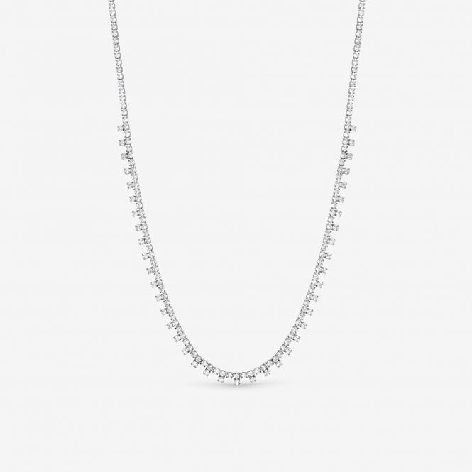 jon richard Jon Richard Rhodium Plated Cubic Zirconia Fine Drop Necklace