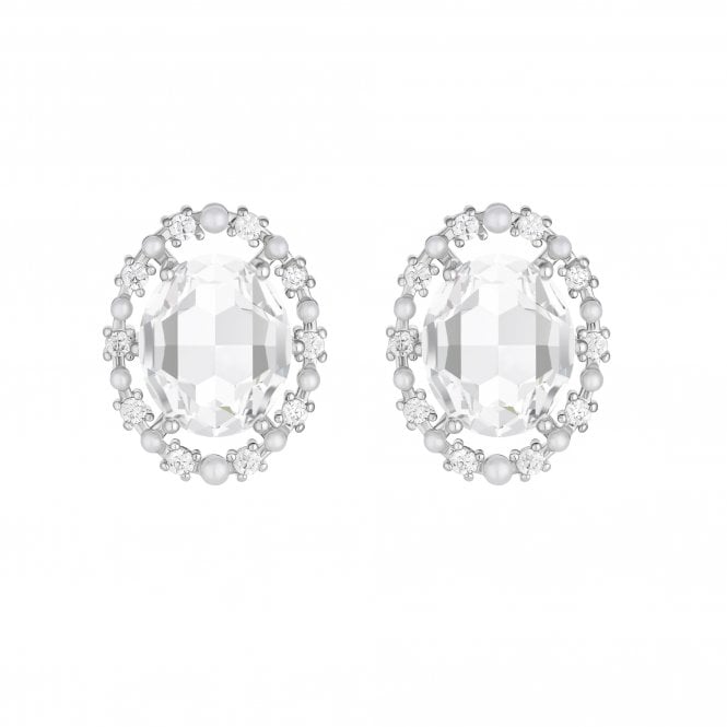 jon richard Jon Richard Rhodium Plated Cubic Zirconia Large Stud Earrings