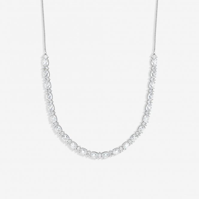 Jon Richard Jon Richard Rhodium Plated Cubic Zirconia Mixed Stone Allway Necklace - Gift Boxed