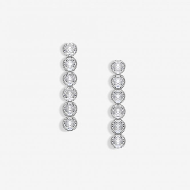 jon richard Jon Richard Rhodium Plated Cubic Zirconia Tennis drop Earrings