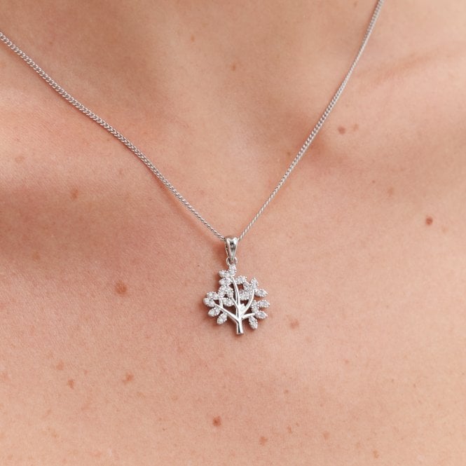 Jon Richard Jon Richard Rhodium Plated Cubic Zirconia Tree Of Love Box Set - Gift Box