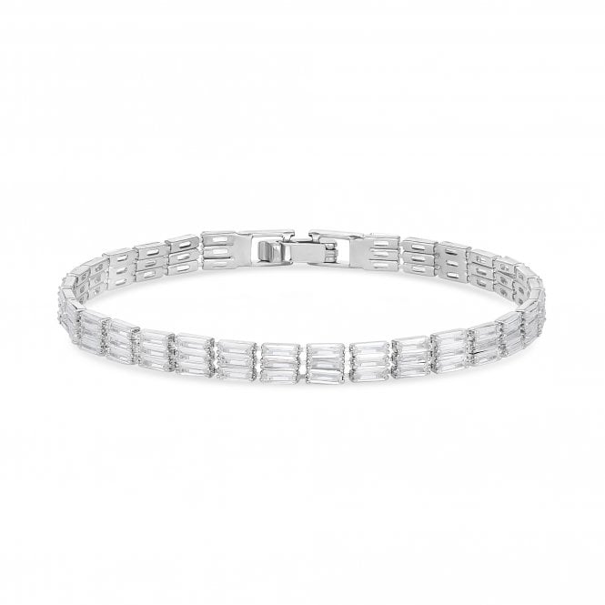 jon richard Jon Richard Rhodium Plated Multi Baguette Bracelet