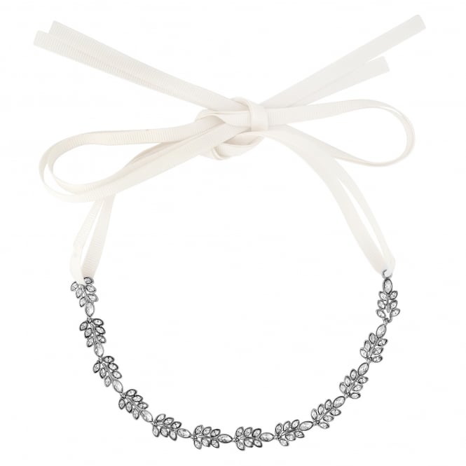 jon richard Jon Richard Silver crystal navette hair ribbon halo