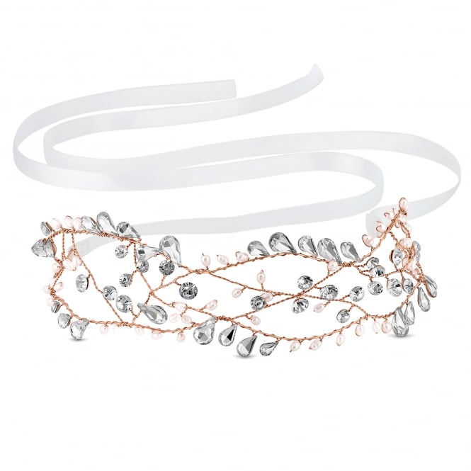 jon richard Jon Richard Silver Pearl And Crystal Open Hair Vine - Gift Pouch