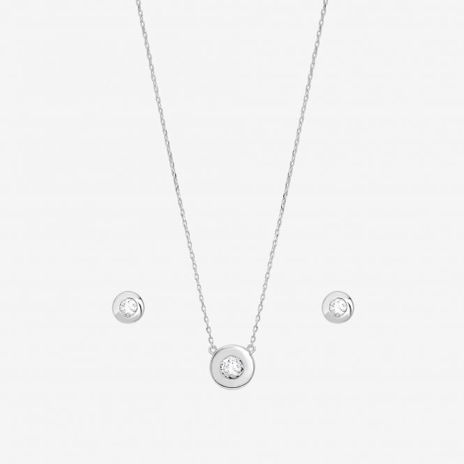 Jon Richard Jon Richard Silver Plated And Crystal Bezel Set - Gift Box