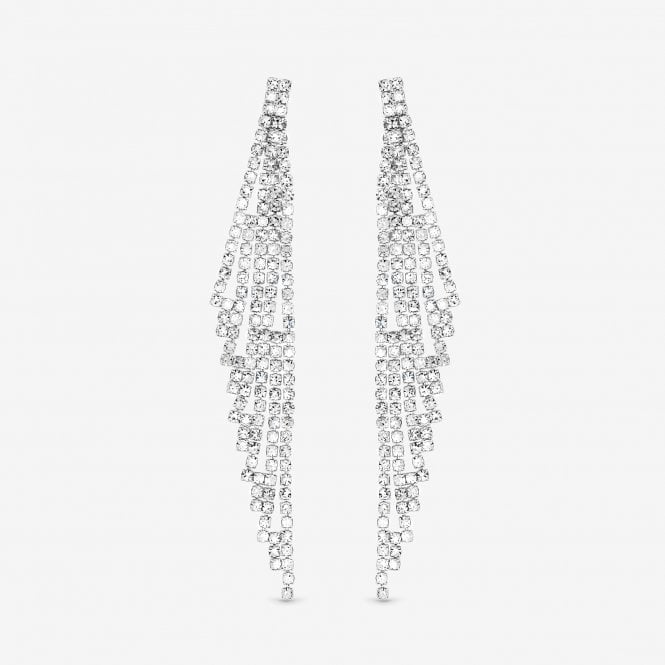 jon richard Jon Richard Silver Plated and Crystal Statement Drop Earrings
