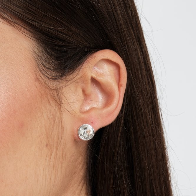 Jon Richard Jon Richard Silver Plated And Crystal Stud Earrings