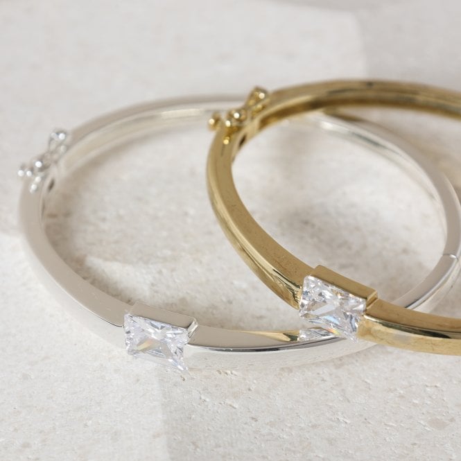 Jon Richard Jon Richard Silver Plated And Cubic Zirconia Stone Bangle