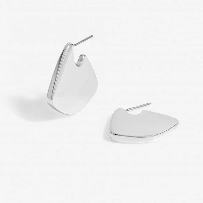 Jon Richard Jon Richard Silver Plated Angular Polished Earrings