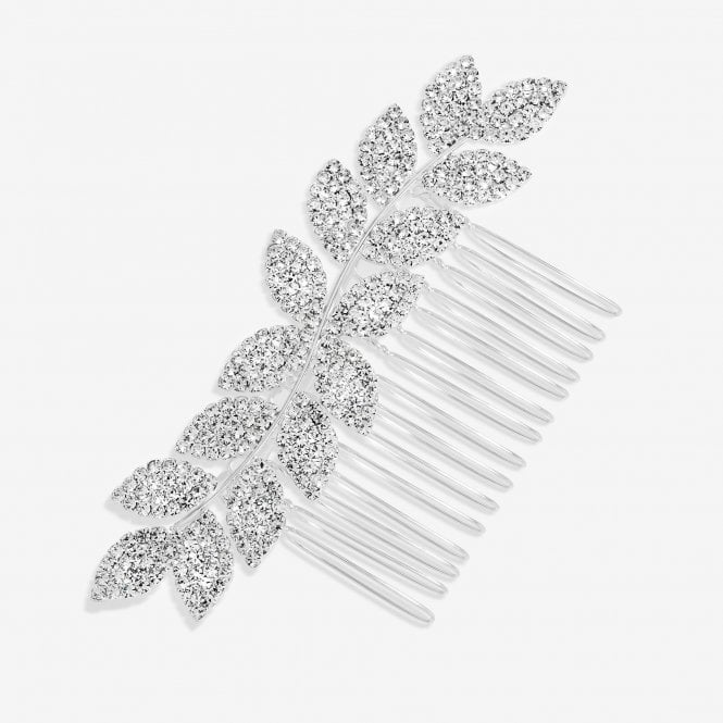 jon richard Jon Richard Silver Plated Crystal Leaf Comb