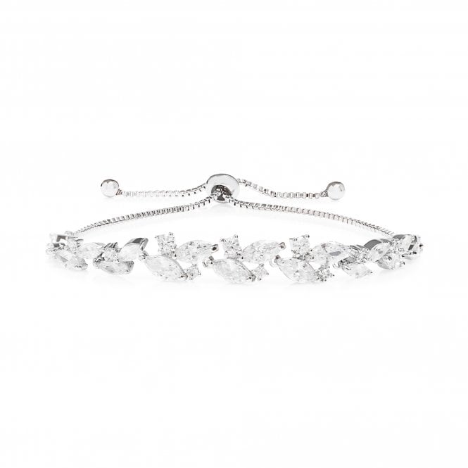 jon richard Jon Richard Silver Plated Cubic Zirconia Navette Toggle Bracelet