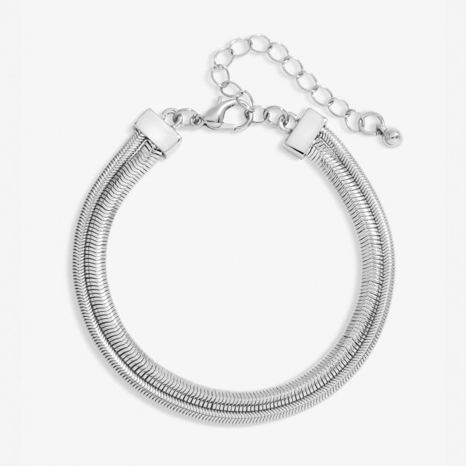jon richard Jon Richard Silver Plated Double Row Snake Chain Bracelet