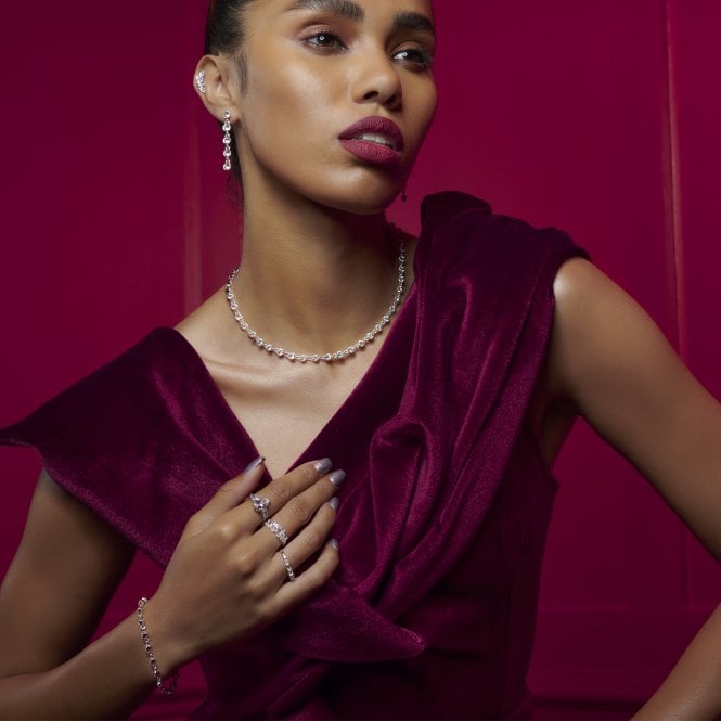 Jon Richard Jon Richard Silver Plated Engagement Ring Set