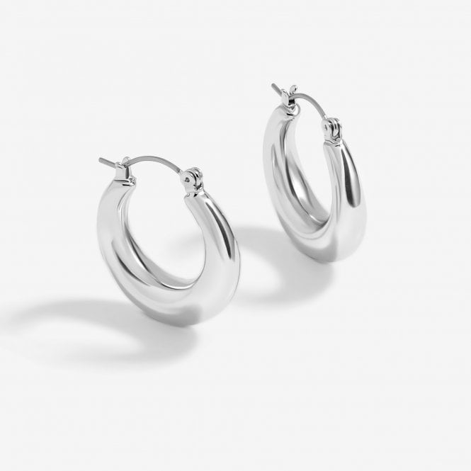 jon richard Jon Richard Silver Plated Graduated Hoop Earrings