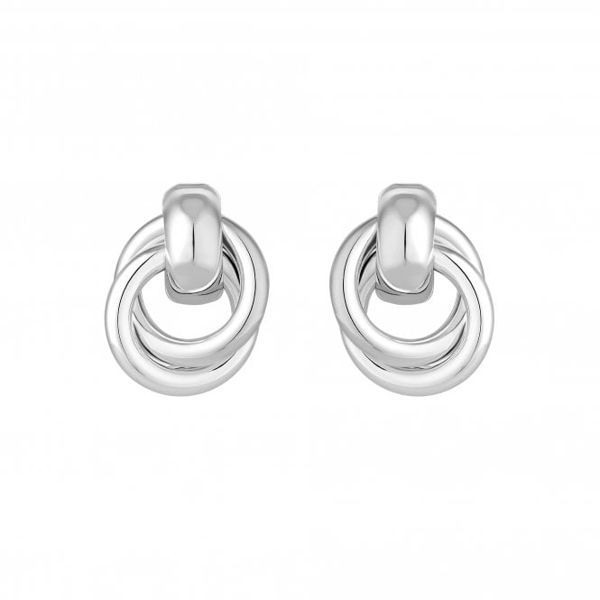 jon richard Jon Richard Silver Plated Knotted Door Knocker Earrings