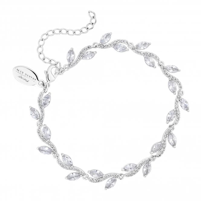 jon richard Jon Richard Silver Plated Pave Wave Leaf Bracelet