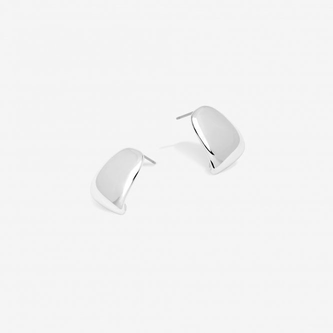 jon richard Jon Richard Silver Plated Polished Curved Earrings
