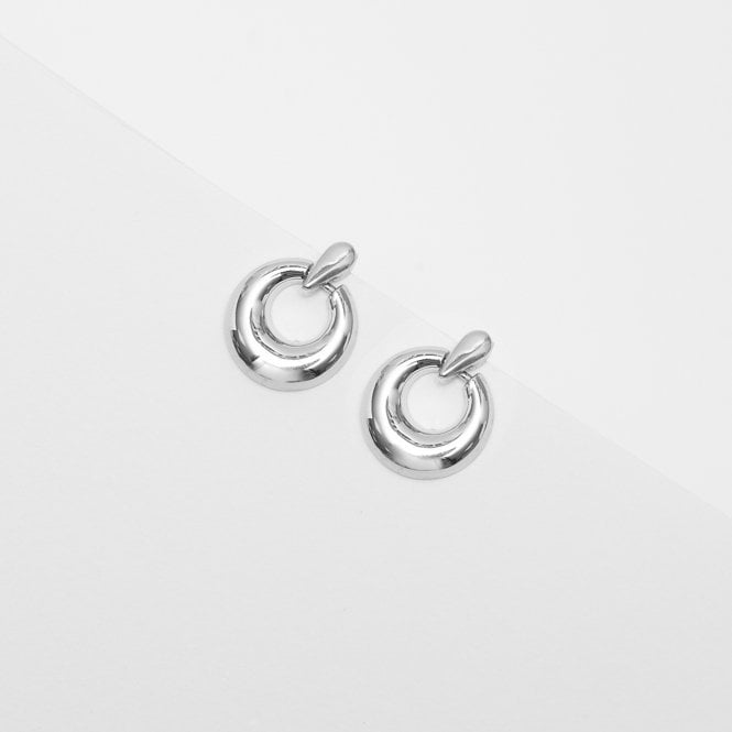 Jon Richard Jon Richard Silver Plated Polished Door Knocker Earrings