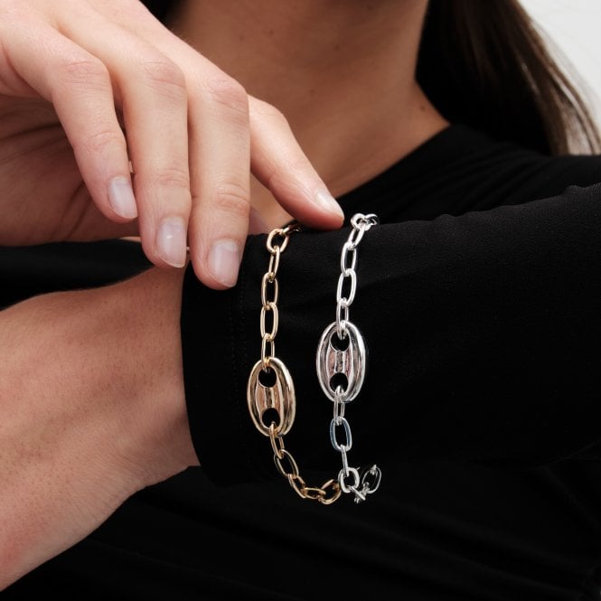 Jon Richard Jon Richard Silver Plated Polished Link Bracelet