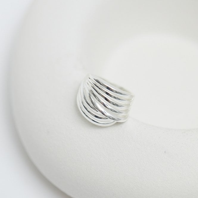 Jon Richard Jon Richard Silver Plated Polished Statement Ring