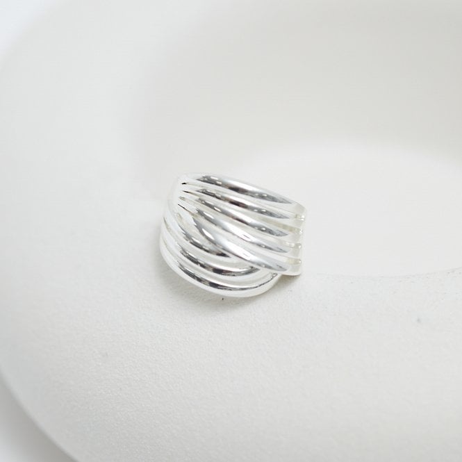 Jon Richard Jon Richard Silver Plated Polished Statement Ring