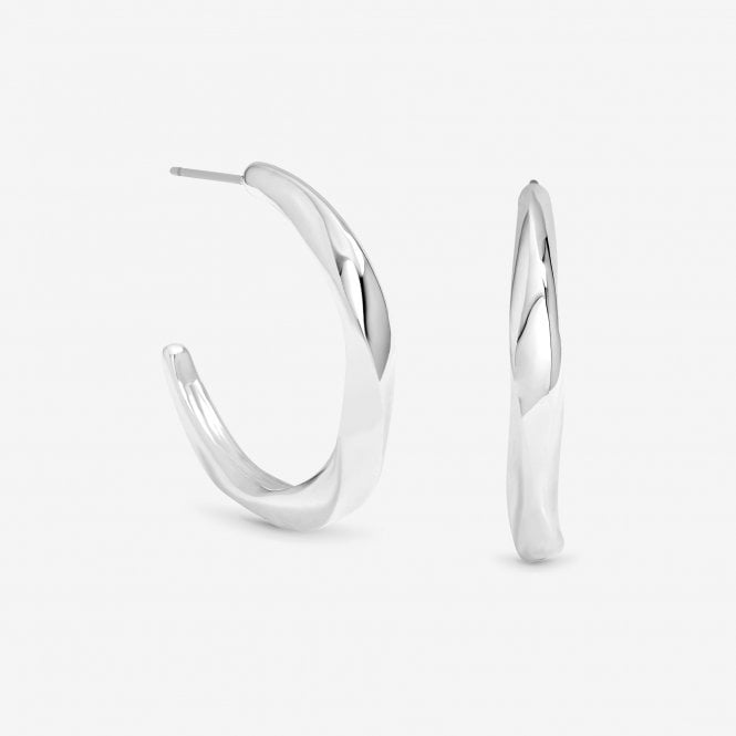 jon richard Jon Richard Silver Plated Polished Twist Hoop Earrings