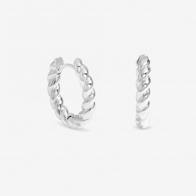 jon richard Jon Richard Silver Plated Twist Hoop Earrings