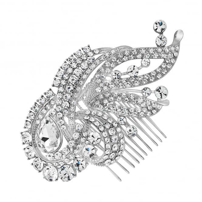 jon richard Jon Richard Silver swirl statement hair comb