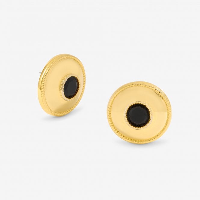 jon richard Jon Richard Statement Polished And Jet Round Earrings