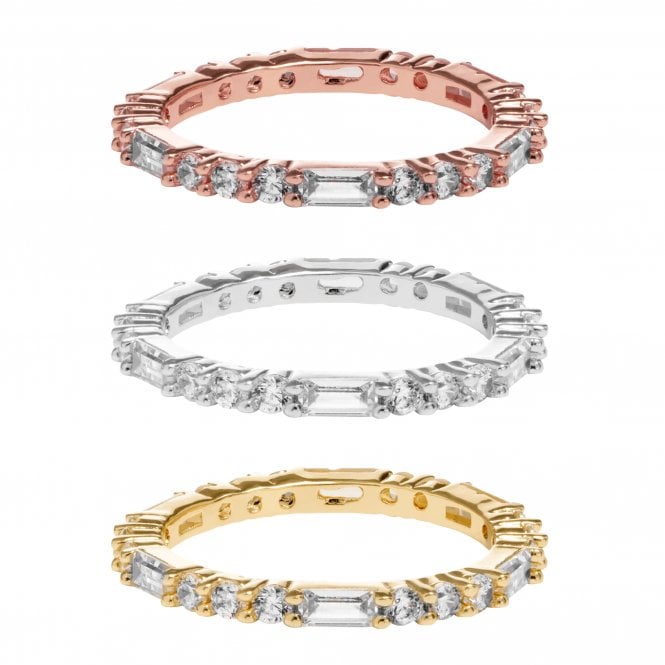 jon richard Jon Richard Tri Tone Stacking Ring - Pack of 3