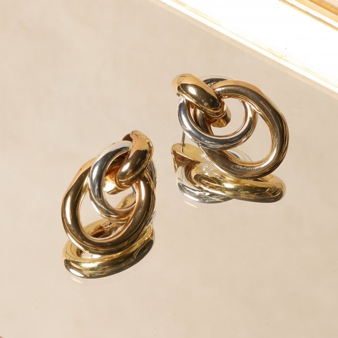 Jon Richard Jon Richard Two Tone Door Knocker Earrings