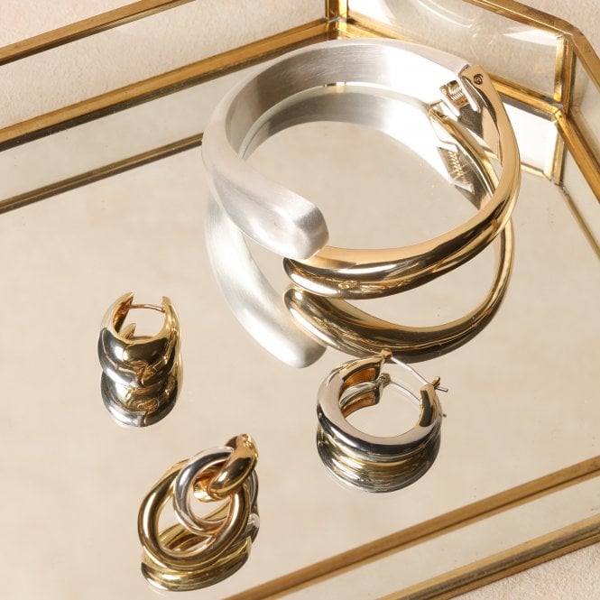 Jon Richard Jon Richard Two Tone Door Knocker Earrings