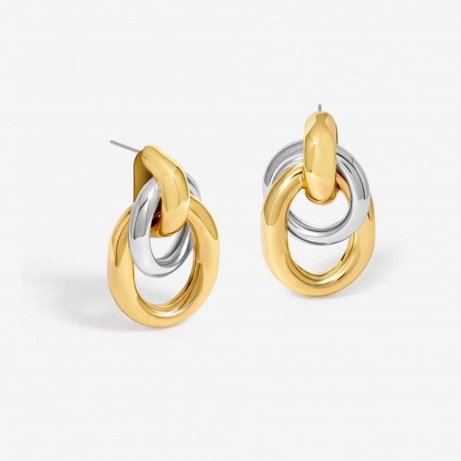 jon richard Jon Richard Two Tone Door Knocker Earrings