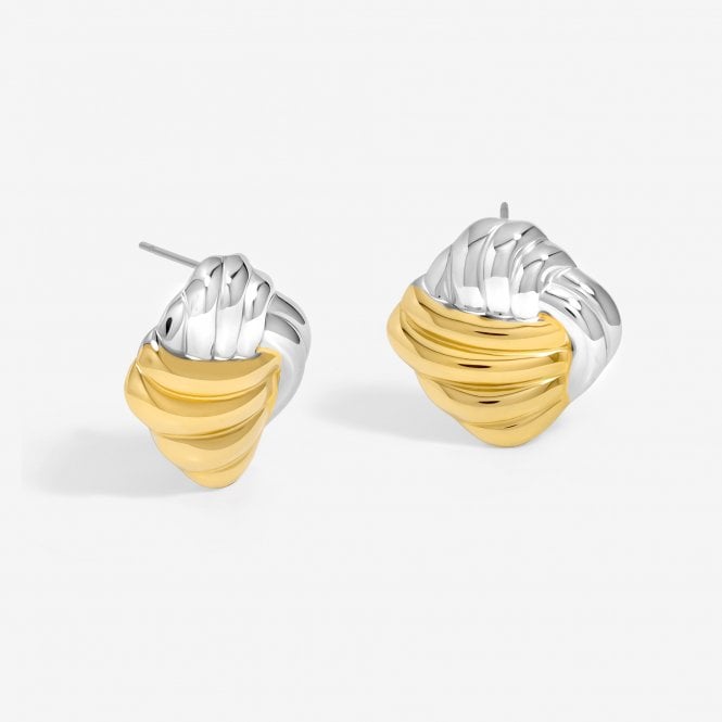 jon richard Jon Richard Two Tone Ridge Stud Earrings