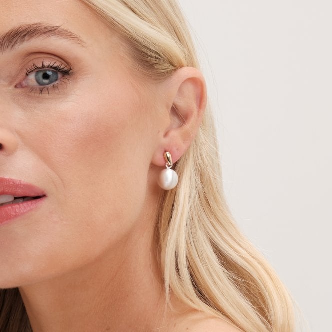 Jon Richard Jon Richard Two Tone Satin Orb Drop Earrings