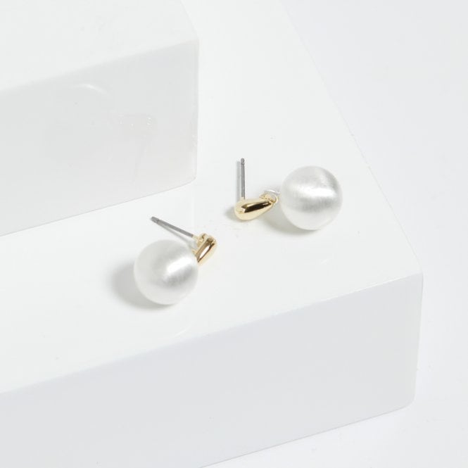 Jon Richard Jon Richard Two Tone Satin Orb Drop Earrings