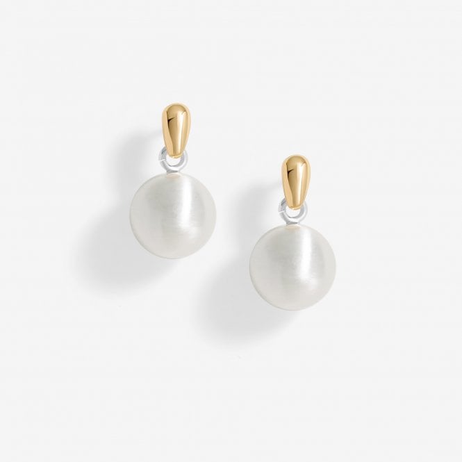 jon richard Jon Richard Two Tone Satin Orb Drop Earrings
