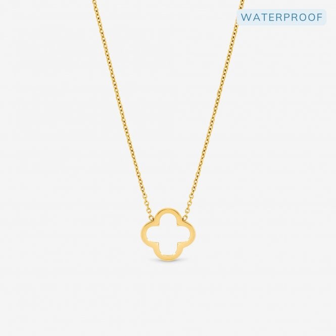 jon richard Jon Richard Waterproof Gold Plated Clover Pendant