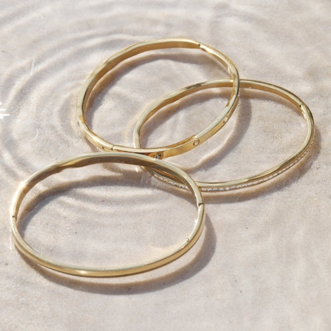 Jon Richard Jon Richard Waterproof Gold Plated Crystal Polished Bangle